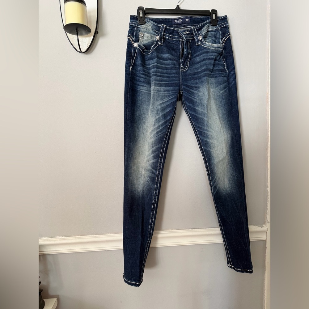 Miss Me Dark Blue Skinny Jeans